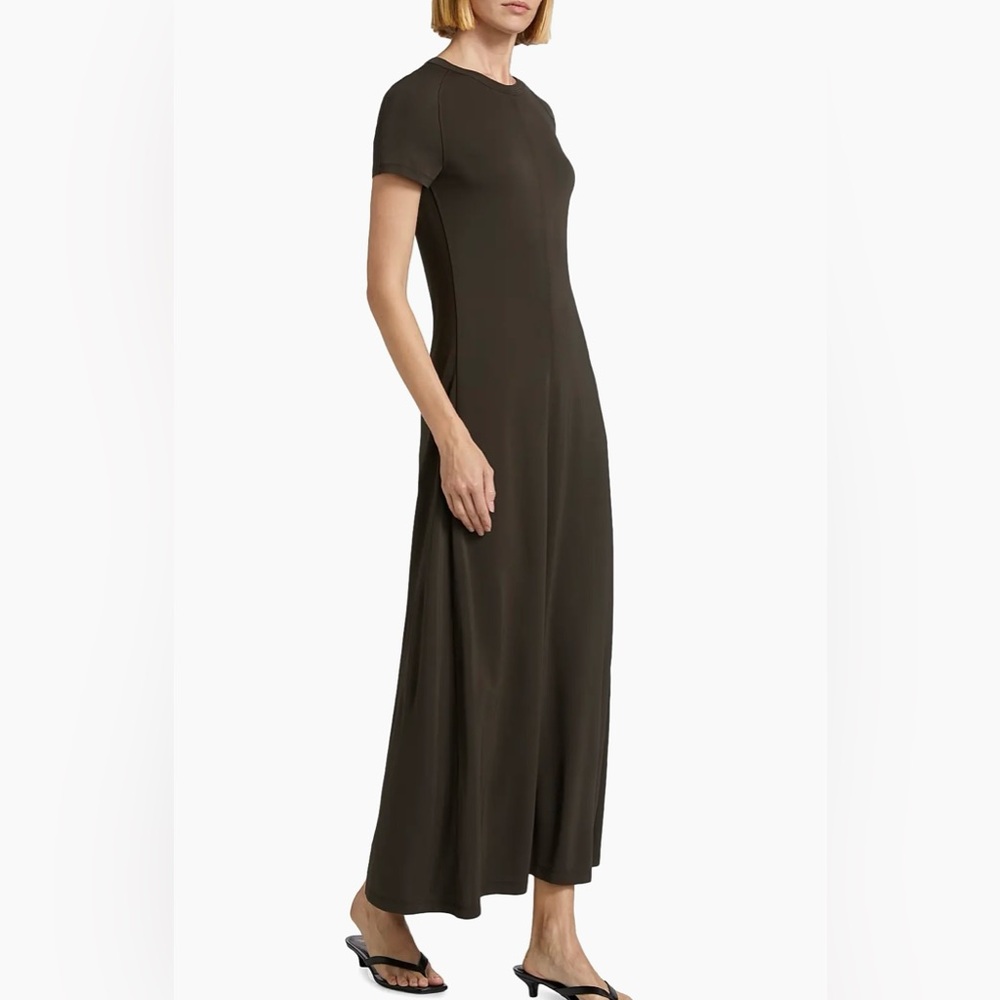 Toteme Olive Green Short Sleeve Maxi Dress - Picture 14 of 15